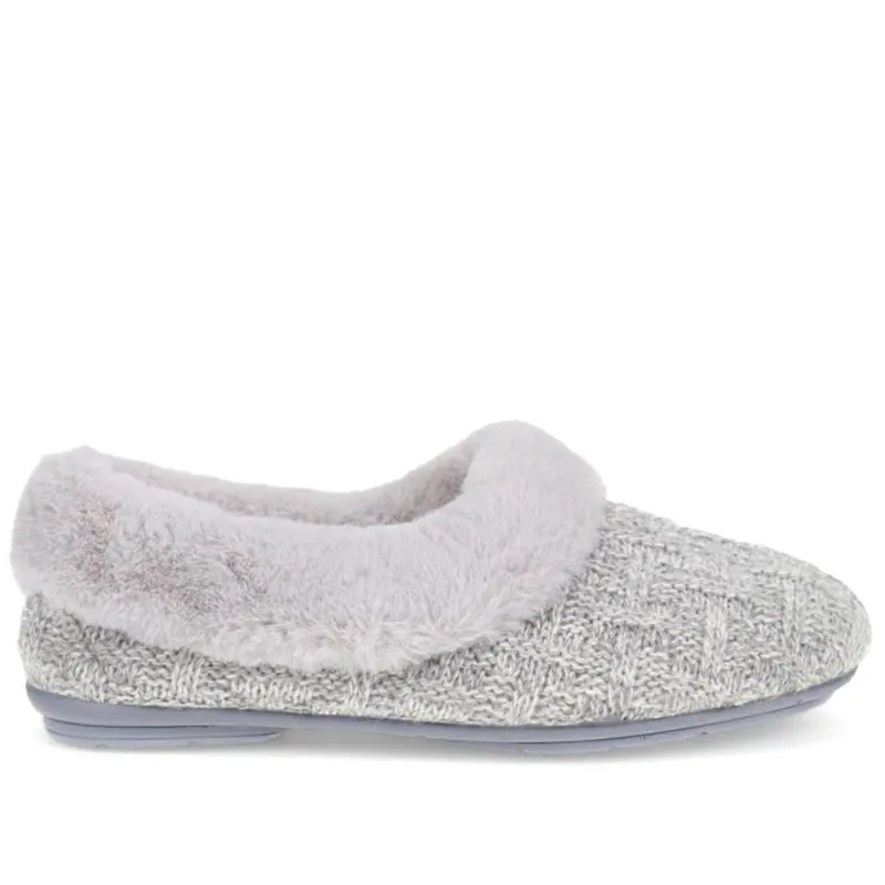 Fleetwood Warm Slippers - FLEETWOOD / 327 454 - Grey made by Jones Bootmaker