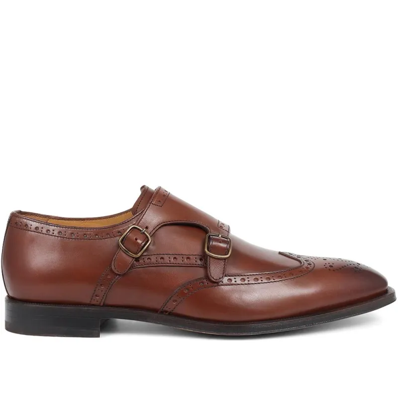 Chilton Leather Double Strap Monk Shoes - CHILTON / 323 782 made by Jones Bootmaker