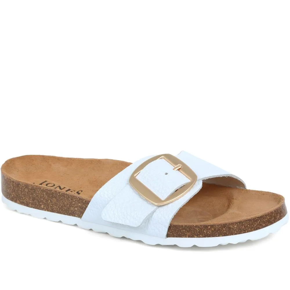 Tulip Buckle Mule Sandals - TULIP / 323 847 - White sold by Jones Bootmaker product image thumbnail 2