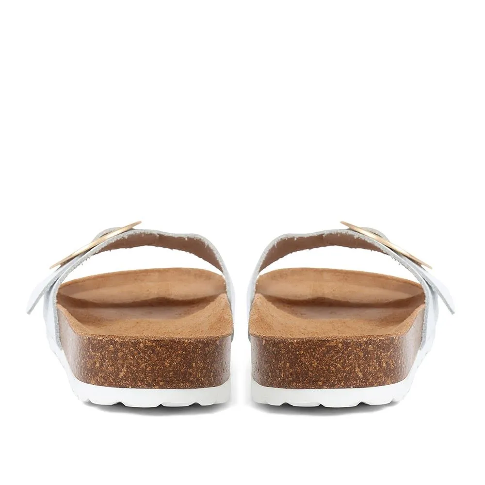 Tulip Buckle Mule Sandals - TULIP / 323 847 - White sold by Jones Bootmaker product image thumbnail 3