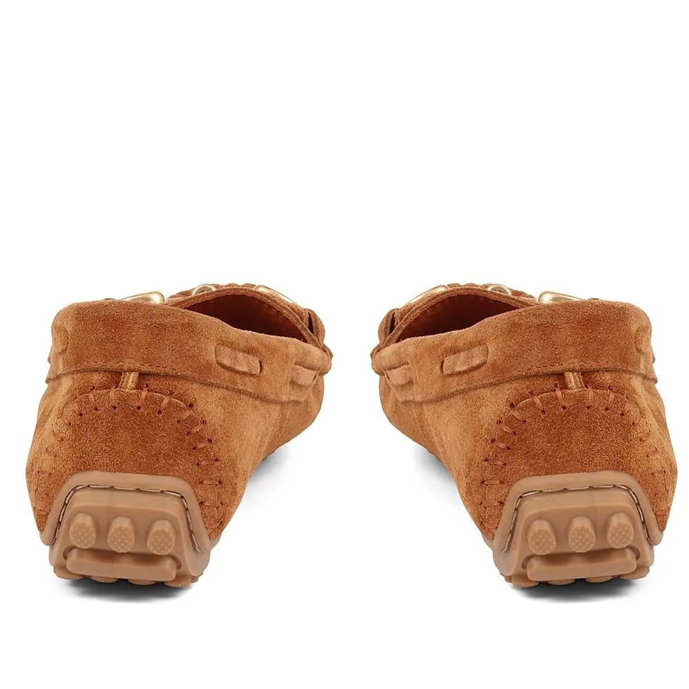 Giustina Suede Buckle Moccasins - GIUSTINA / 323 917 - Tan sold by Jones Bootmaker product image thumbnail 2