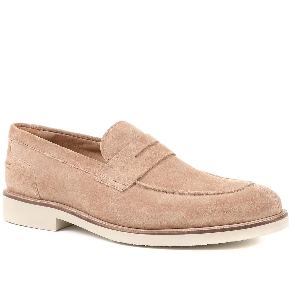 Roberto Suede Leather Penny Loafers - ROBERTO / 321 659 - Sand Suede sold by Jones Bootmaker product image thumbnail 2