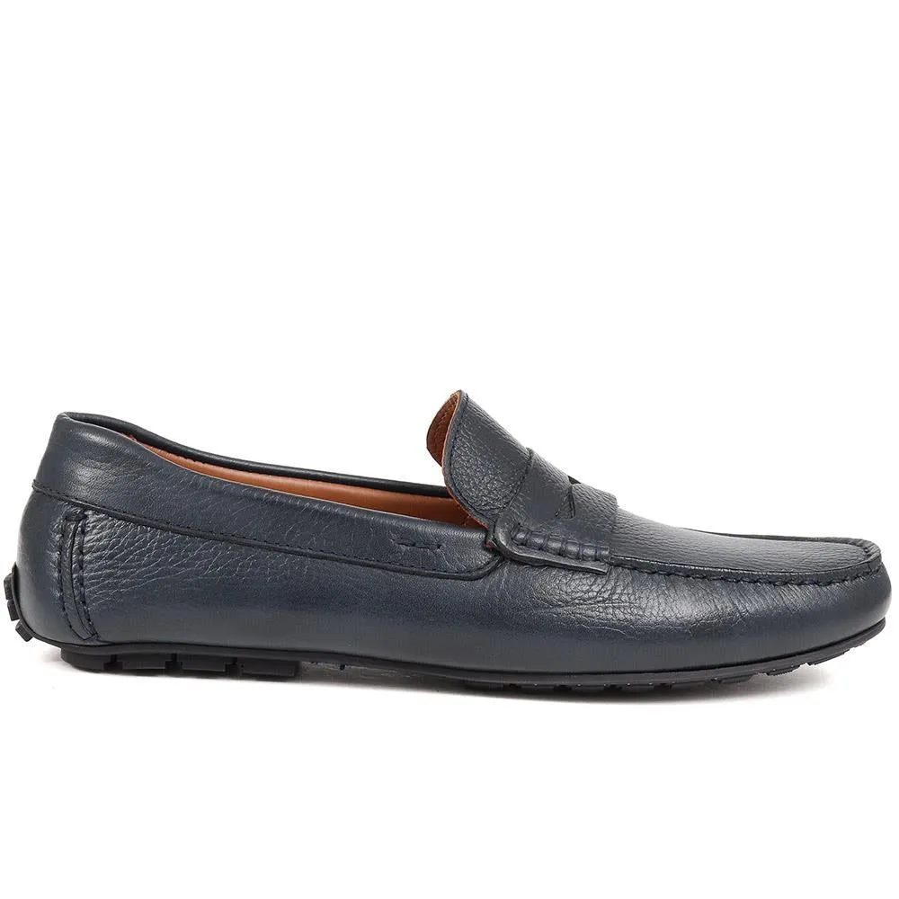 Pollard Casual Moccasin - POLLARD / 324 024 - Navy sold by Jones Bootmaker