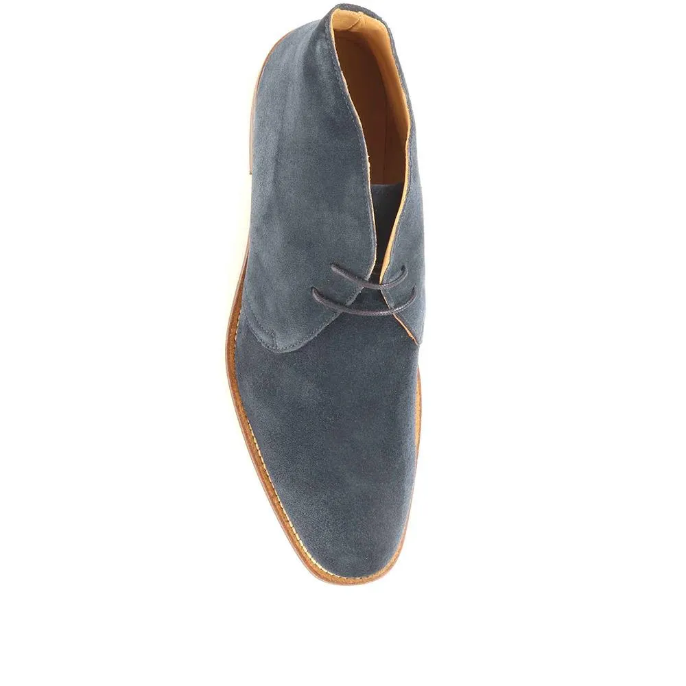 Campbell Blake Stitched Suede Desert Boots - CAMPBELL / 321 132 - Navy Suede sold by Jones Bootmaker product image thumbnail 4