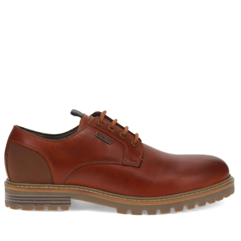 Sandstone Leather Lace-Up Shoes - BARBR38503 / 324 445 - Mahogany made by Barbour