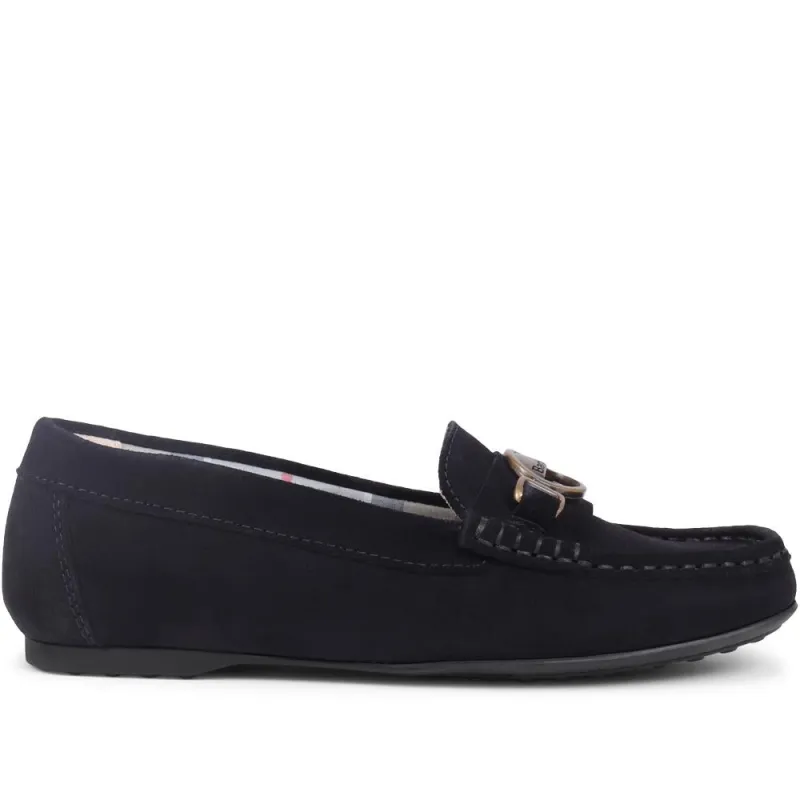 Barbour Leather Driving Shoes - BARBR39510 / 324 823 - Navy made by Barbour