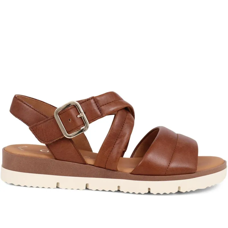 Leather Sandals  - GAB39501 / 325 082 - Tan made by Jones Bootmaker