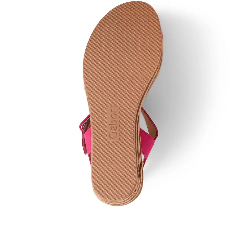Leather Wedge Heels - GAB39502 / 325 080 - Fuschia sold by Jones Bootmaker product image thumbnail 4