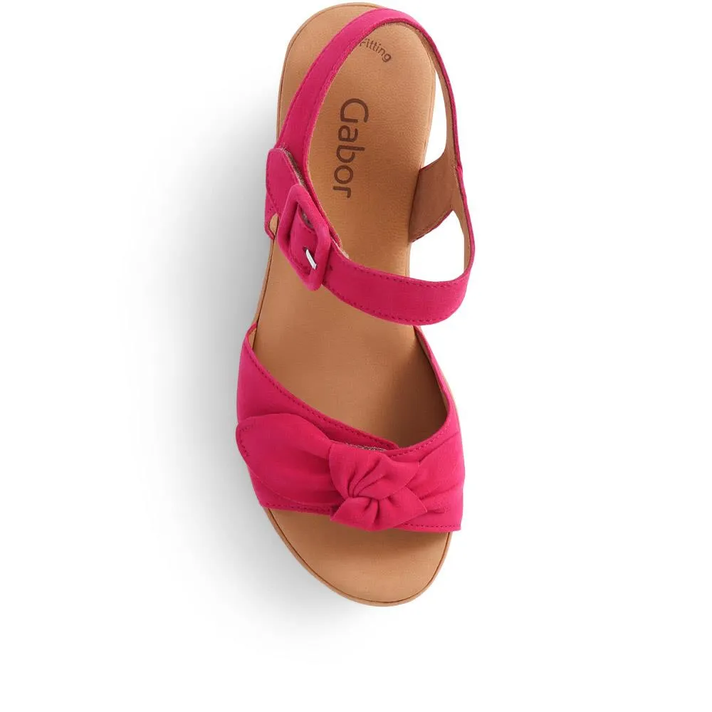 Leather Wedge Heels - GAB39502 / 325 080 - Fuschia sold by Jones Bootmaker product image thumbnail 5