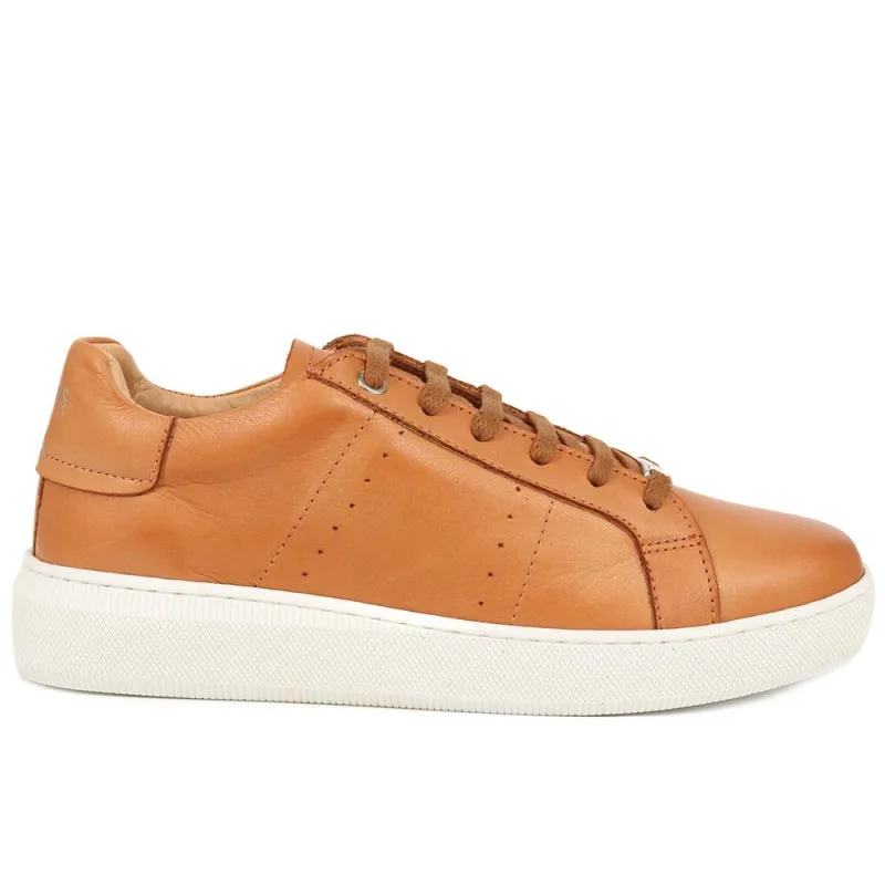 Bernie Lace Up Trainer - BERNIE / 325 318 - Tan made by Jones Bootmaker