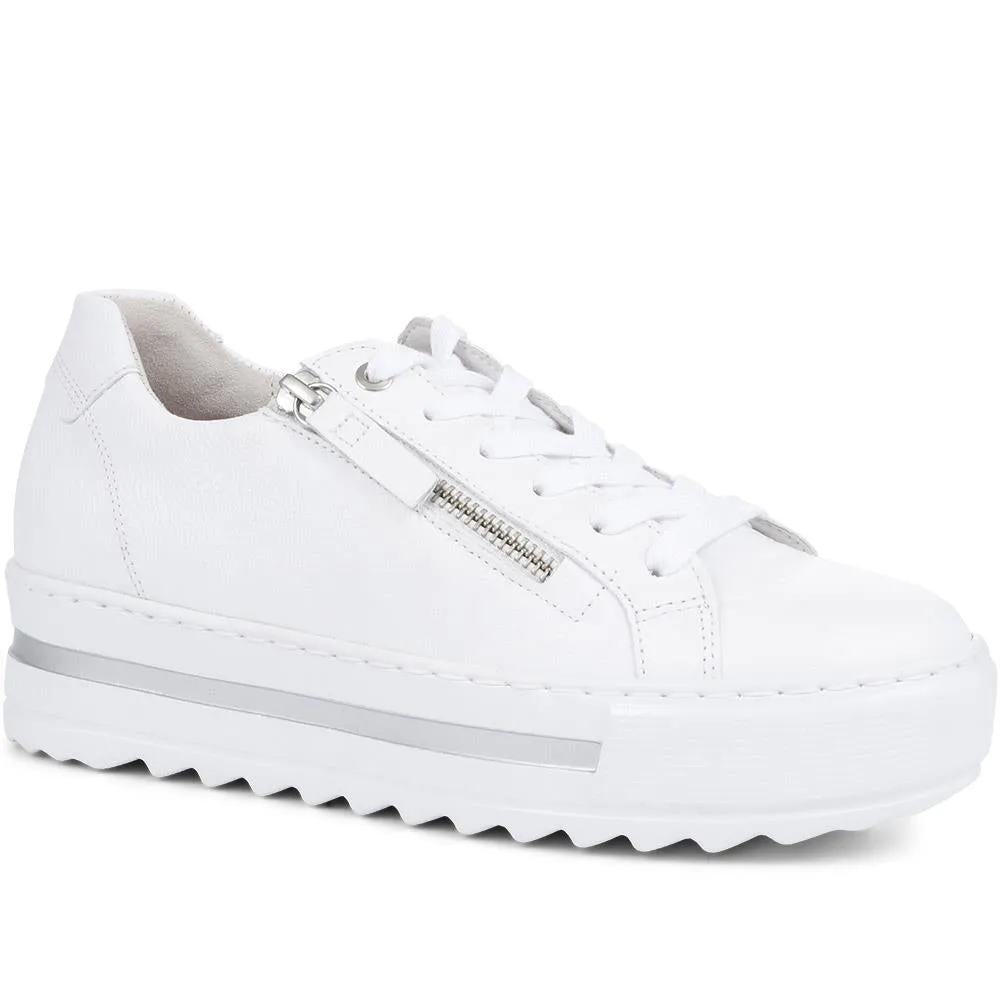 Heather Leather Platform Trainers - GAB35508 / 321 583 - White sold by Jones Bootmaker product image thumbnail 2