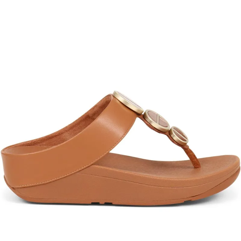 Halo Leather Wedge Sandals - FITF37503 / 323 247 - Light Tan sold by Jones Bootmaker