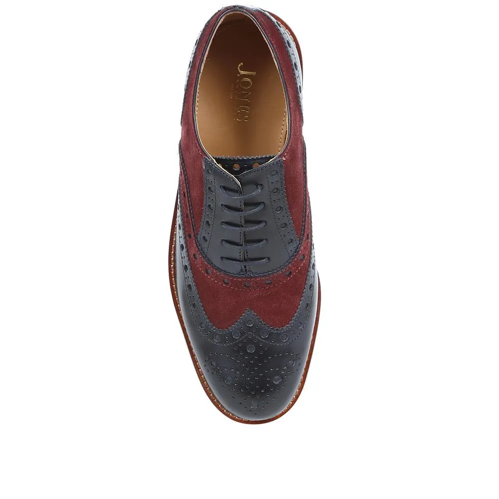 Bertie Oxford Men's Brogues - BERTIE / 319 278 - Burgundy-Navy sold by Jones Bootmaker product image thumbnail 4
