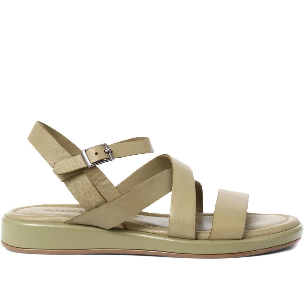 Maci Leather Strappy Sandals - MACI / 323 972 - Green sold by Jones Bootmaker