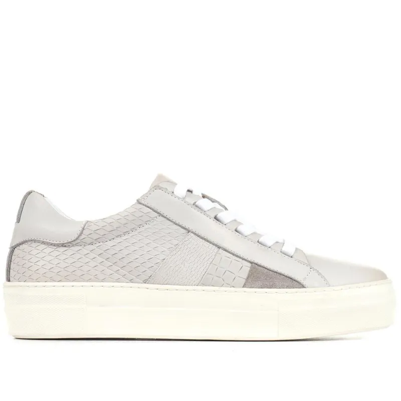 Aliyah Leather Trainers - ALIYAH / 322 120 - Grey sold by Jones Bootmaker