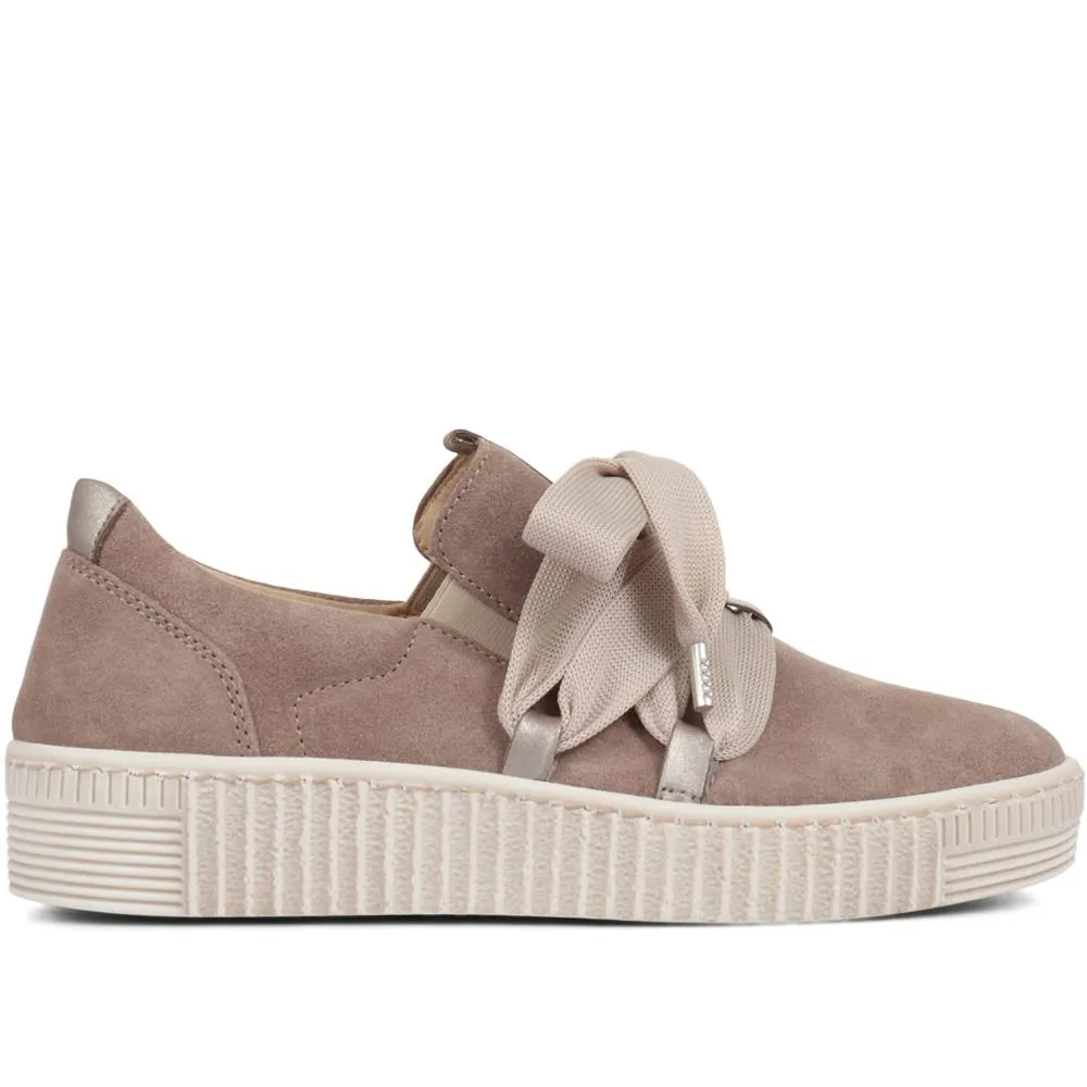 Waltz Gabor Lace-Up Trainers - GAB33506 / 319 497 - Taupe sold by Jones Bootmaker