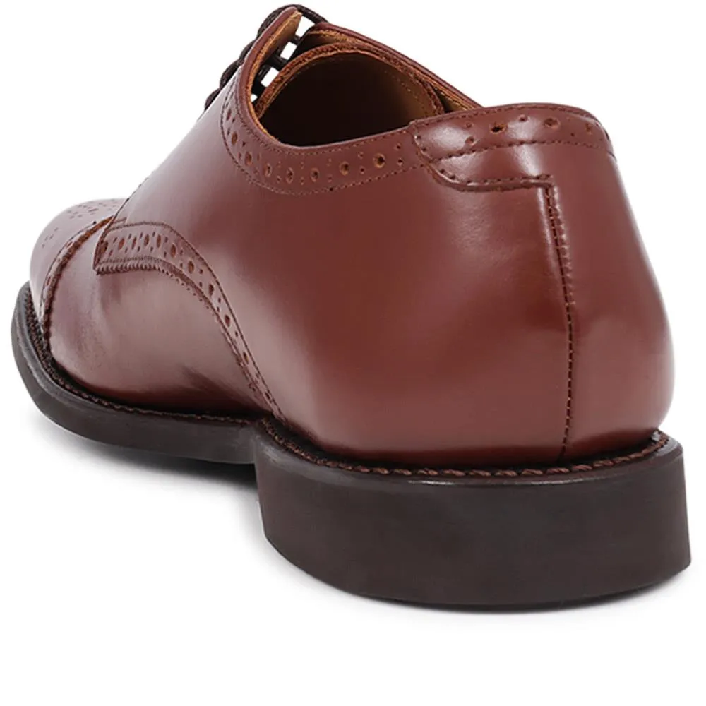 Mile End Goodyear Welted Polished Leather Brogues - MILEEND2 / 318 986 - Chestnut sold by Jones Bootmaker product image thumbnail 3