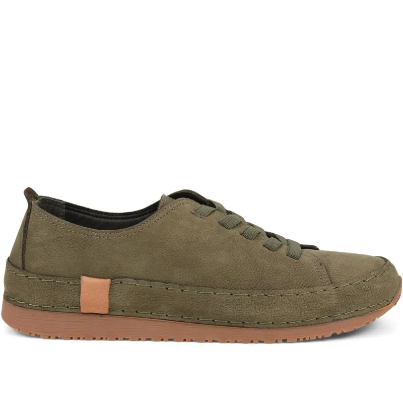 Amarilla Lace-Up Trainers  - AMARILLA / 325 235 - Khaki sold by Jones Bootmaker