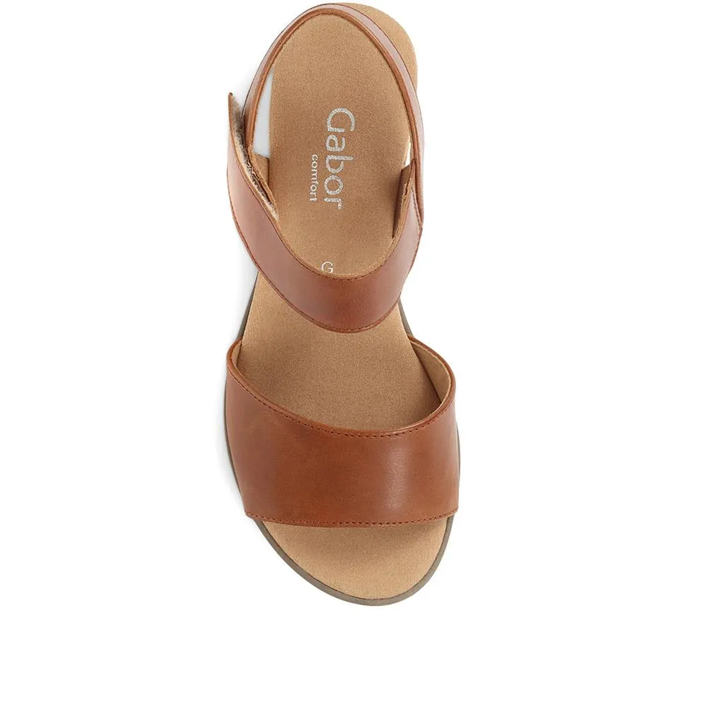 Gabor Leather Wedge Sandals - GAB35509 / 321 589 - Tan sold by Jones Bootmaker product image thumbnail 4