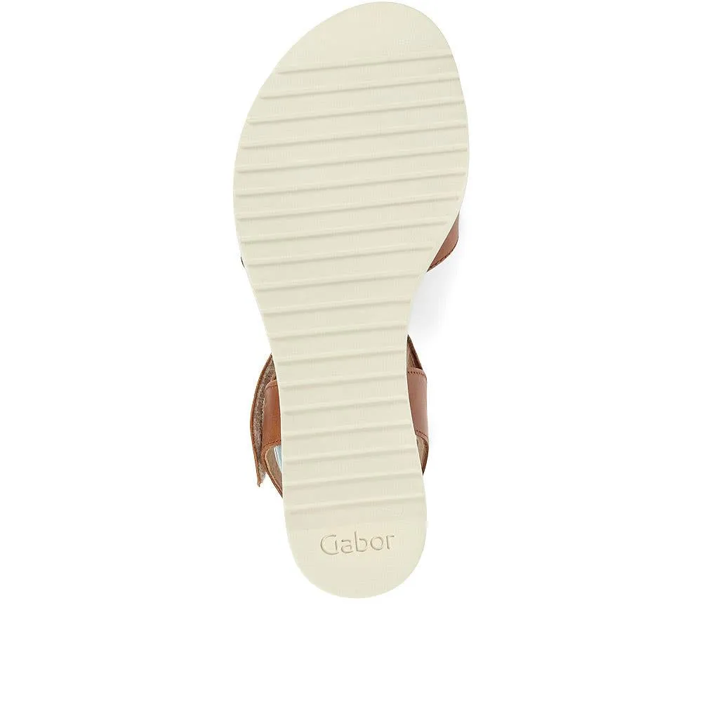 Gabor Leather Wedge Sandals - GAB35509 / 321 589 - Tan sold by Jones Bootmaker product image thumbnail 5
