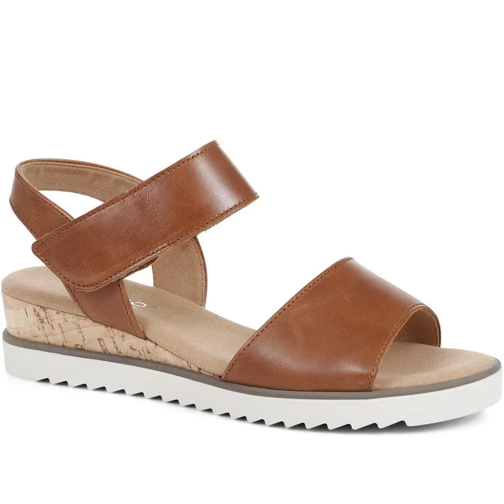 Gabor Leather Wedge Sandals - GAB35509 / 321 589 - Tan sold by Jones Bootmaker product image thumbnail 2
