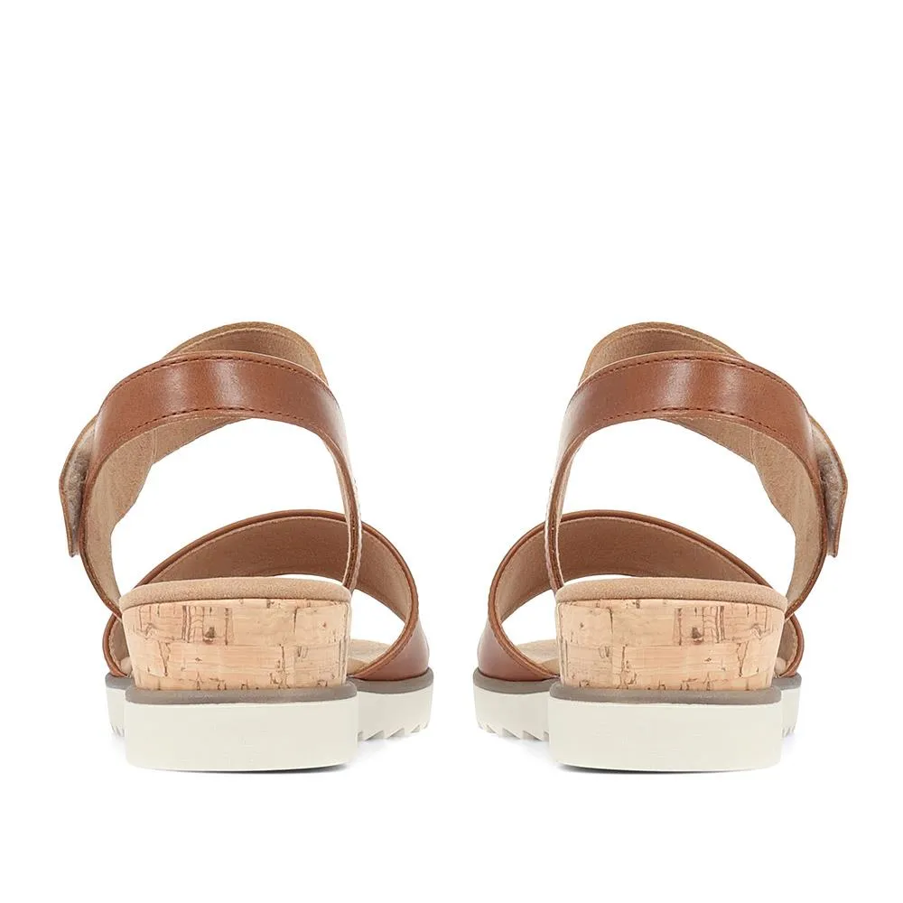 Gabor Leather Wedge Sandals - GAB35509 / 321 589 - Tan sold by Jones Bootmaker product image thumbnail 3