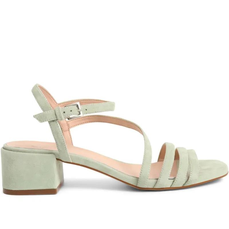 Ginette Low Strappy Block Heels - GINETTE / 323 606 - Mint made by Jones Bootmaker