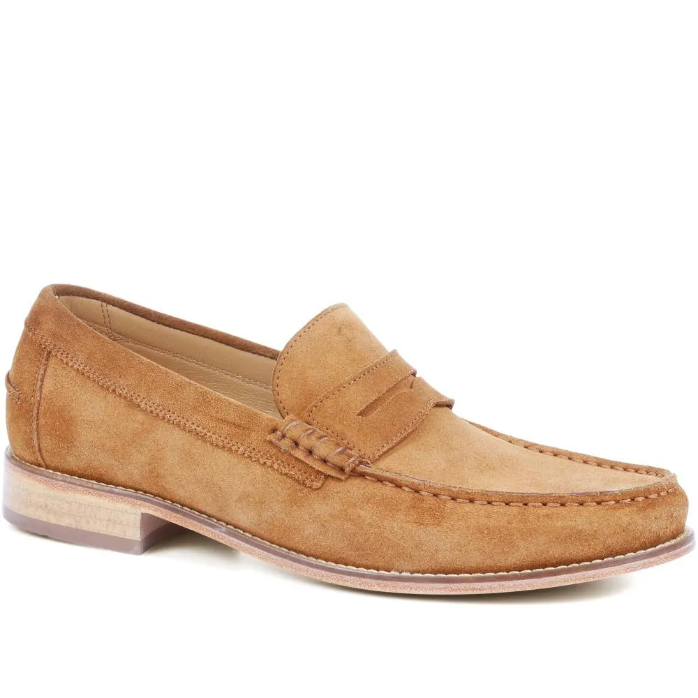 Rivers Leather Penny Loafers - RIVERS / 321 662 - Tan Suede sold by Jones Bootmaker product image thumbnail 2