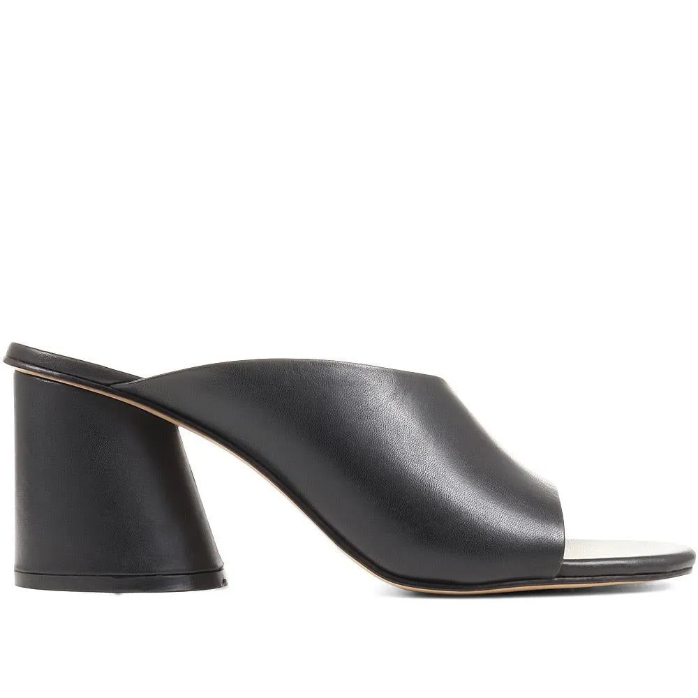 Lisetta Heeled Mules - LISETTA / 323 347 - Black sold by Jones Bootmaker