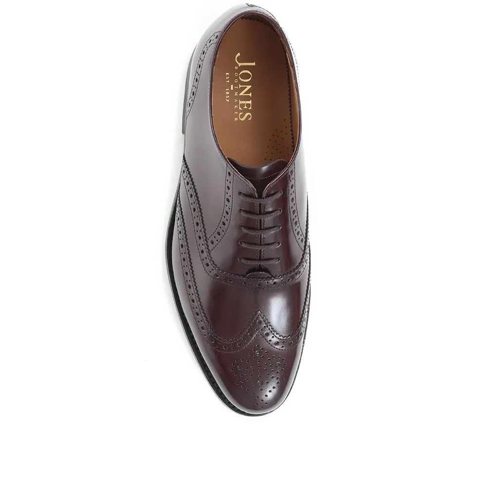 Mayfair Goodyear Welted Leather Oxford Brogues - MAYFAIR2 / 318 988 - Burgundy sold by Jones Bootmaker product image thumbnail 4
