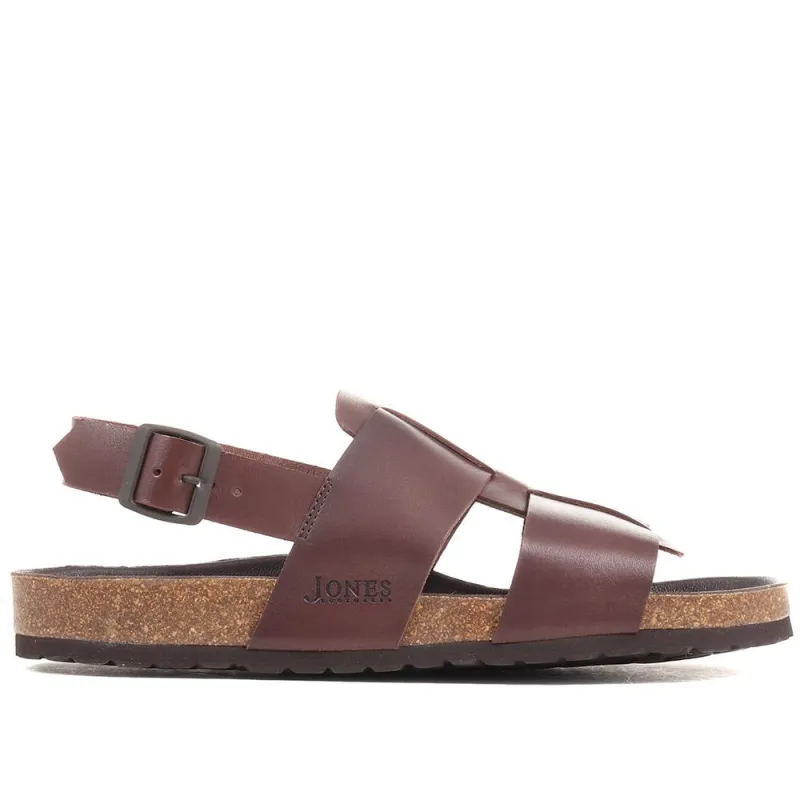 Leather Sandals - WOKINGHAM / 323 926 - Brown made by Jones Bootmaker
