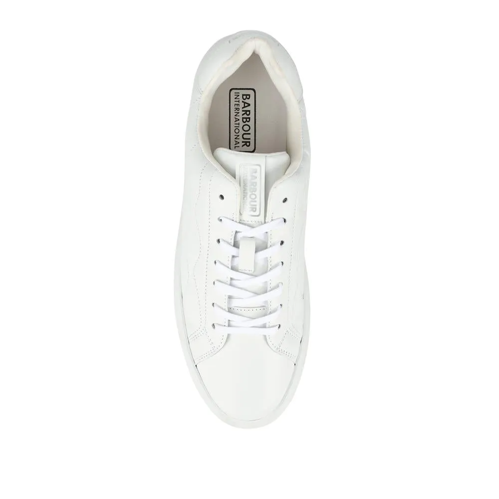 Glendale Quilted Leather Trainers - BARBR36506 / 322 439 - White sold by Jones Bootmaker product image thumbnail 4