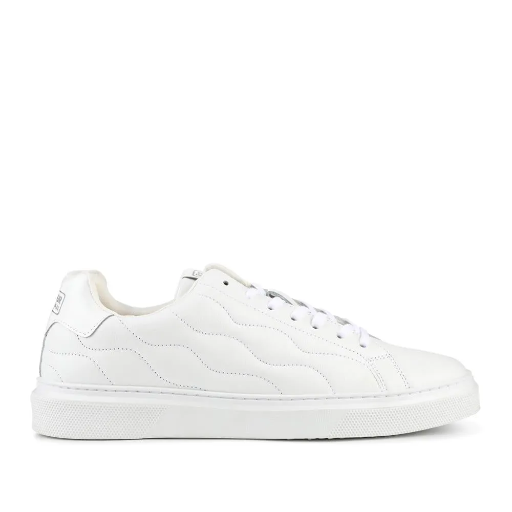 Glendale Quilted Leather Trainers - BARBR36506 / 322 439 - White sold by Jones Bootmaker