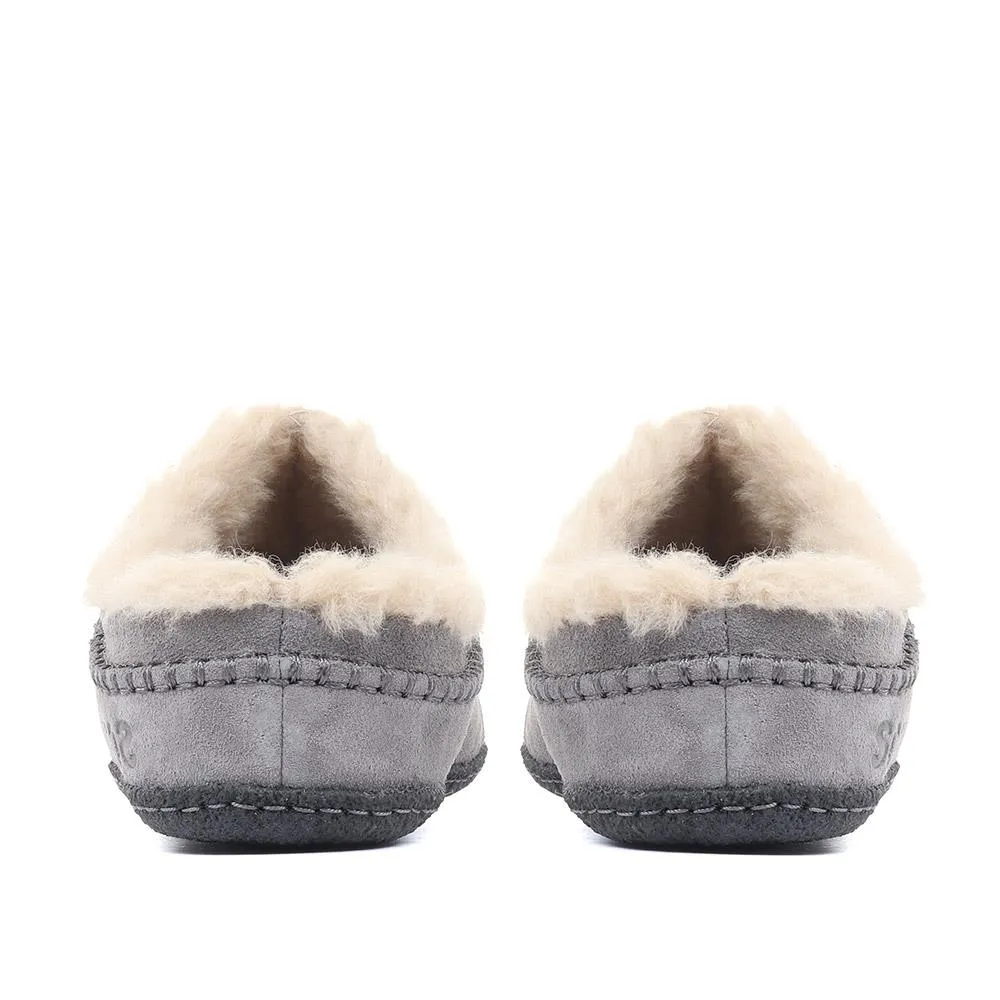 Lanner Ridge Suede Slippers - COLUM36503 / 323 188 - Quarry-Black sold by Jones Bootmaker product image thumbnail 3