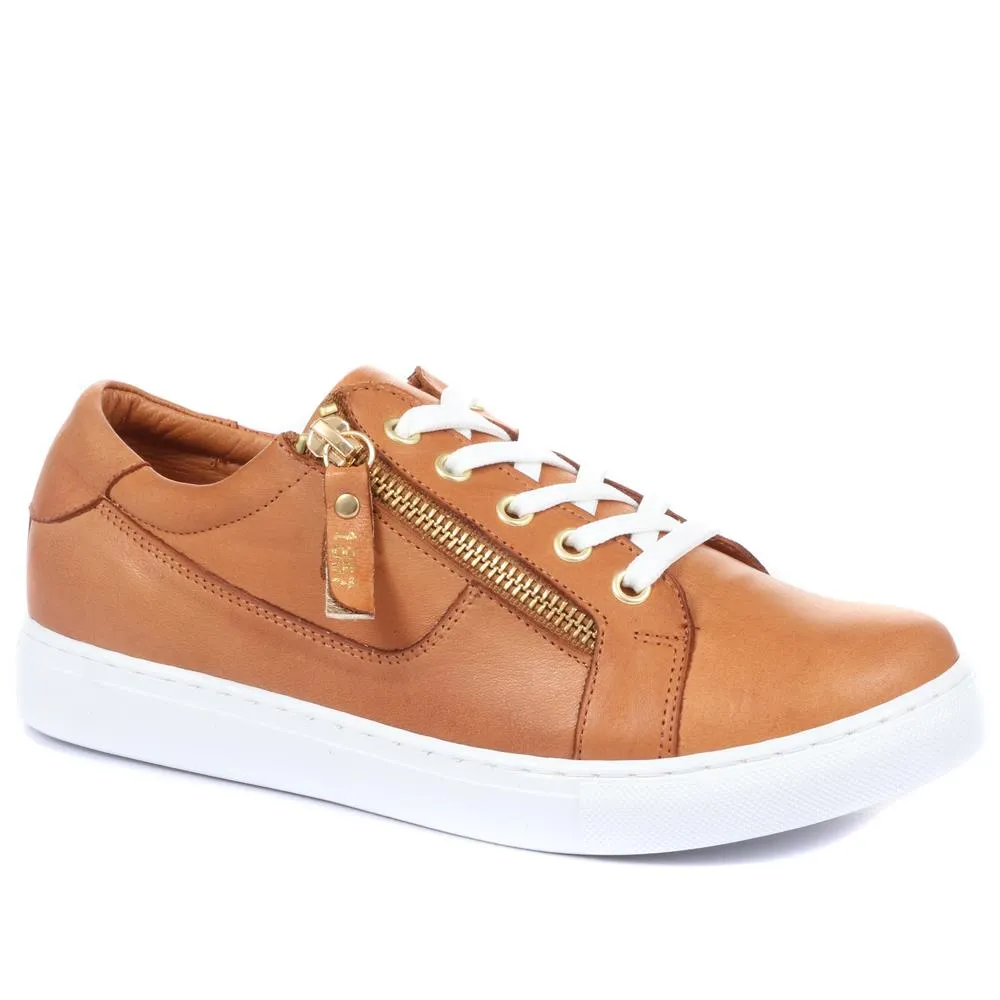Padova Leather Lace-Up Trainers - PADOVA / 320 235 - Tan sold by Jones Bootmaker product image thumbnail 2