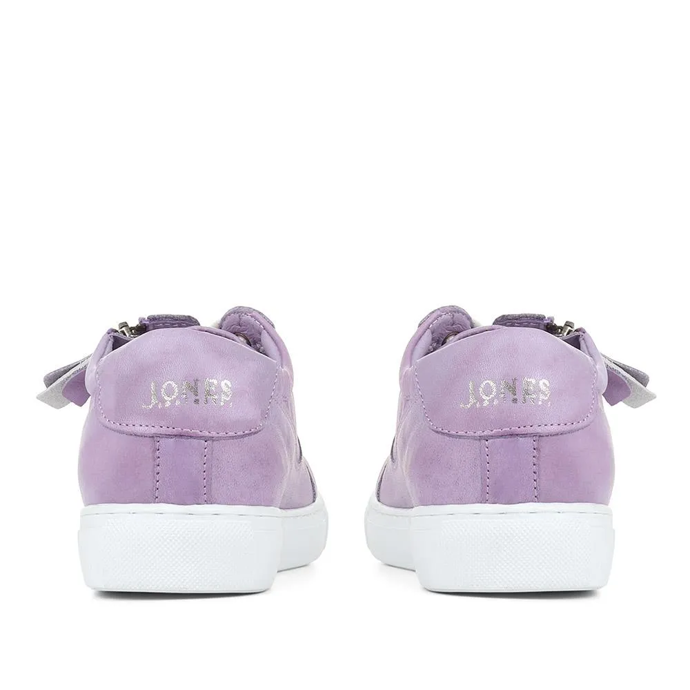 Padova Leather Lace-Up Trainers - PADOVA / 320 235 - Lilac sold by Jones Bootmaker product image thumbnail 3