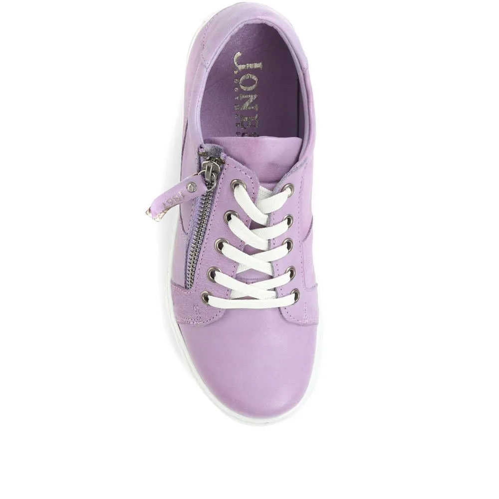 Padova Leather Lace-Up Trainers - PADOVA / 320 235 - Lilac sold by Jones Bootmaker product image thumbnail 4