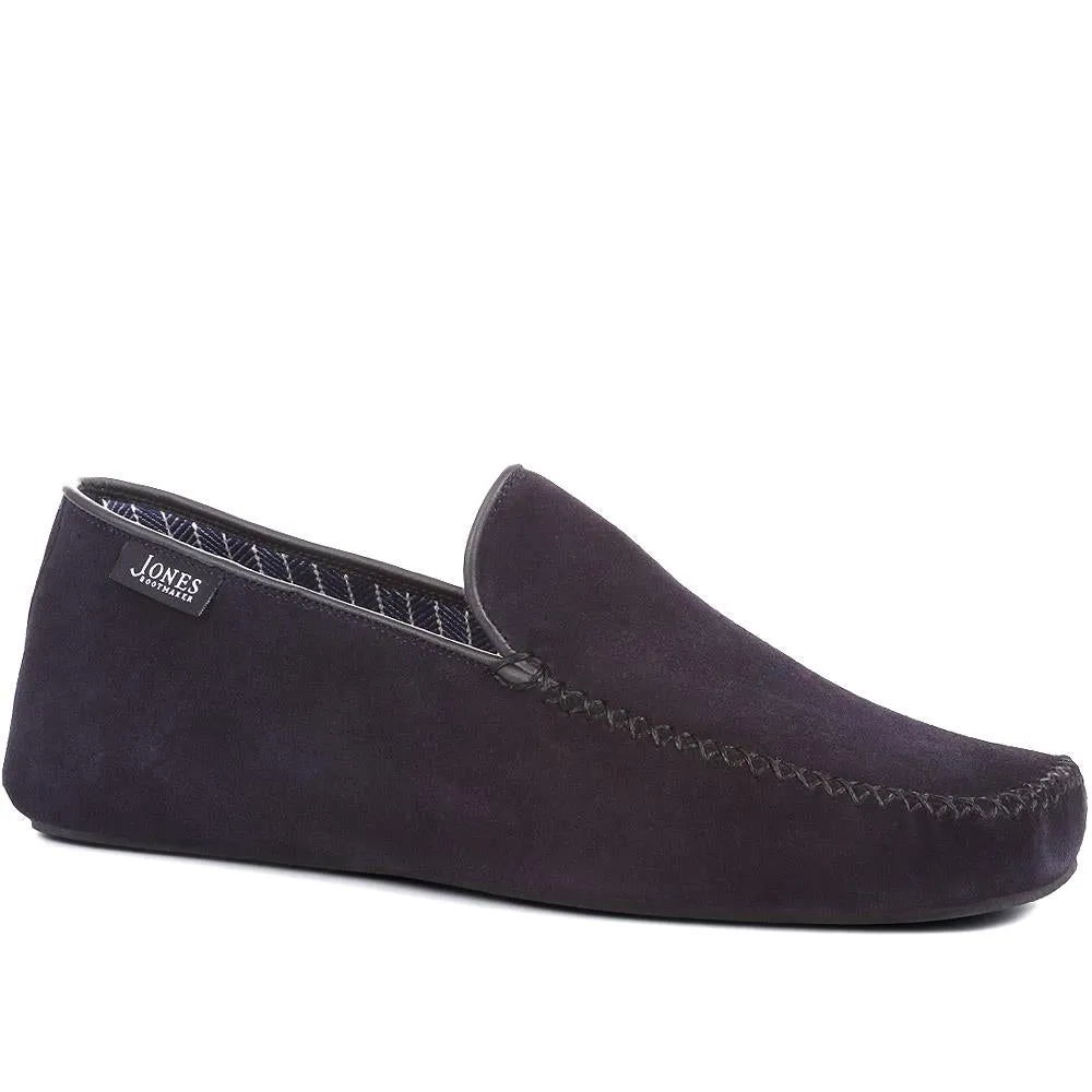 Yarm Leather Moccasin Slippers - YARM / 323 047 - Navy Suede sold by Jones Bootmaker product image thumbnail 2