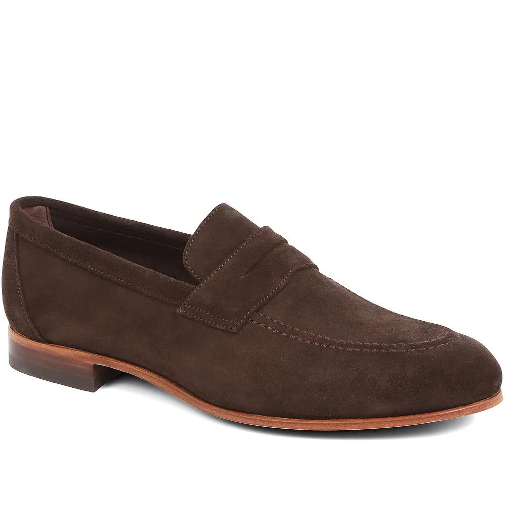 Cristo Leather Penny Loafers - CRISTO / 321 995 - Brown Suede sold by Jones Bootmaker product image thumbnail 2