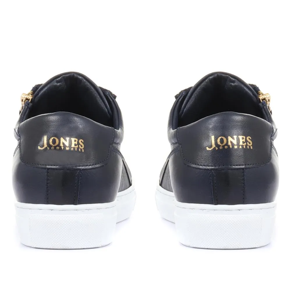 Padova Leather Lace-Up Trainers - PADOVA / 320 235 - Navy sold by Jones Bootmaker product image thumbnail 5