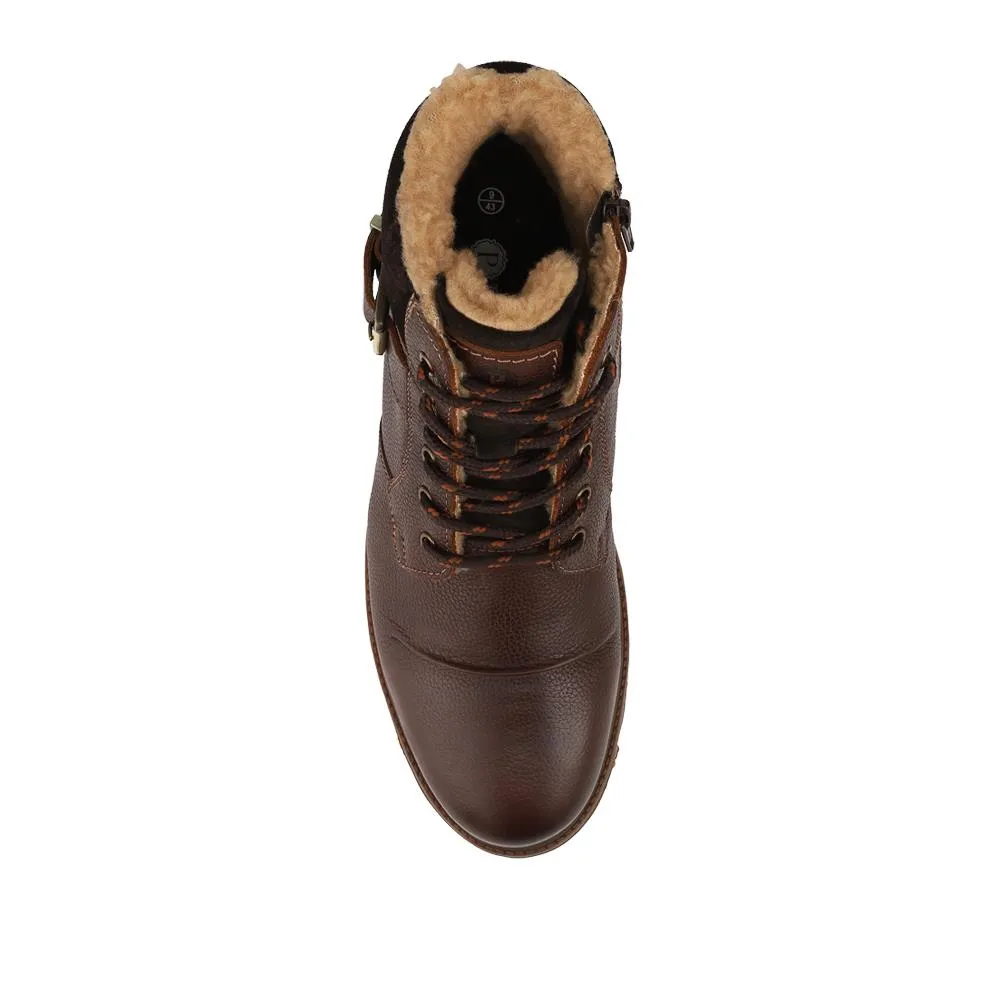 Warm Lined Leather Lace Up Boots - RNB42019 / 328 051 - Brown sold by Jones Bootmaker product image thumbnail 4
