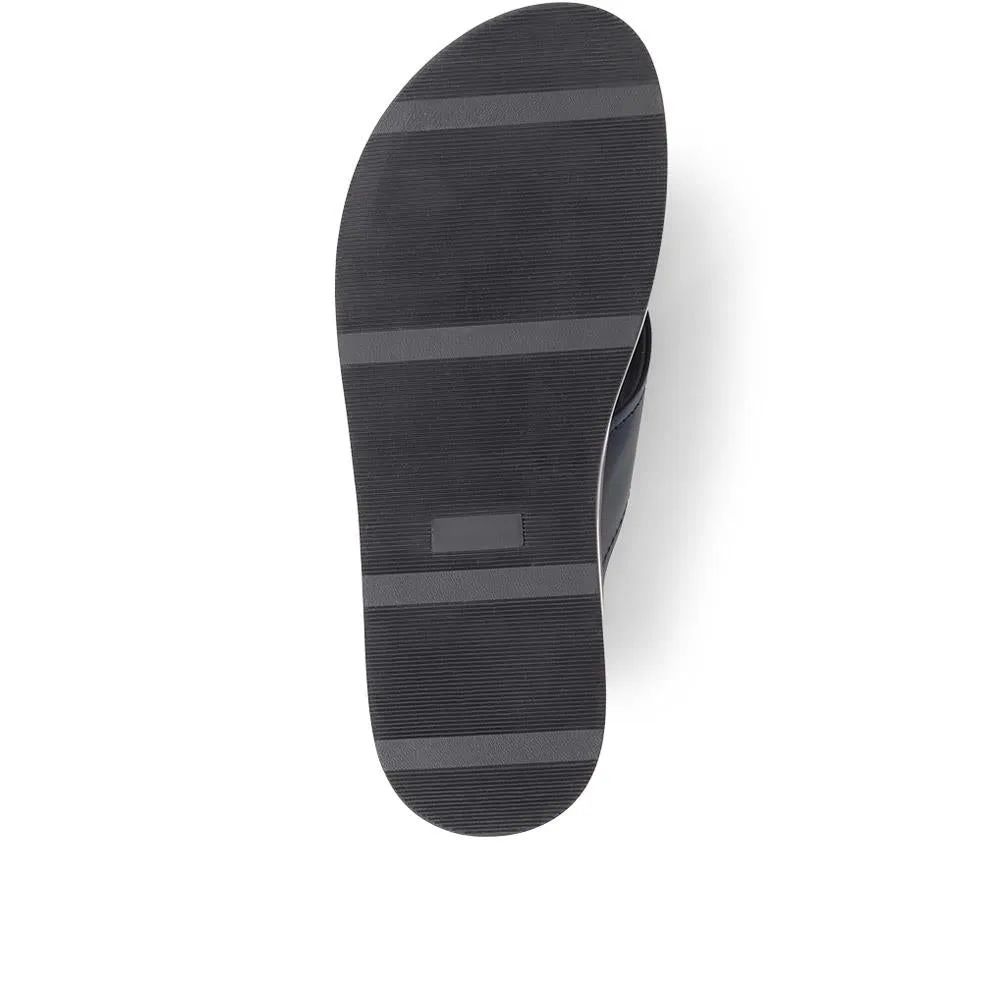 Wealdstone Leather Toe-Post Sandals - WEALDSTONE / 325 004 - Navy sold by Jones Bootmaker product image thumbnail 4