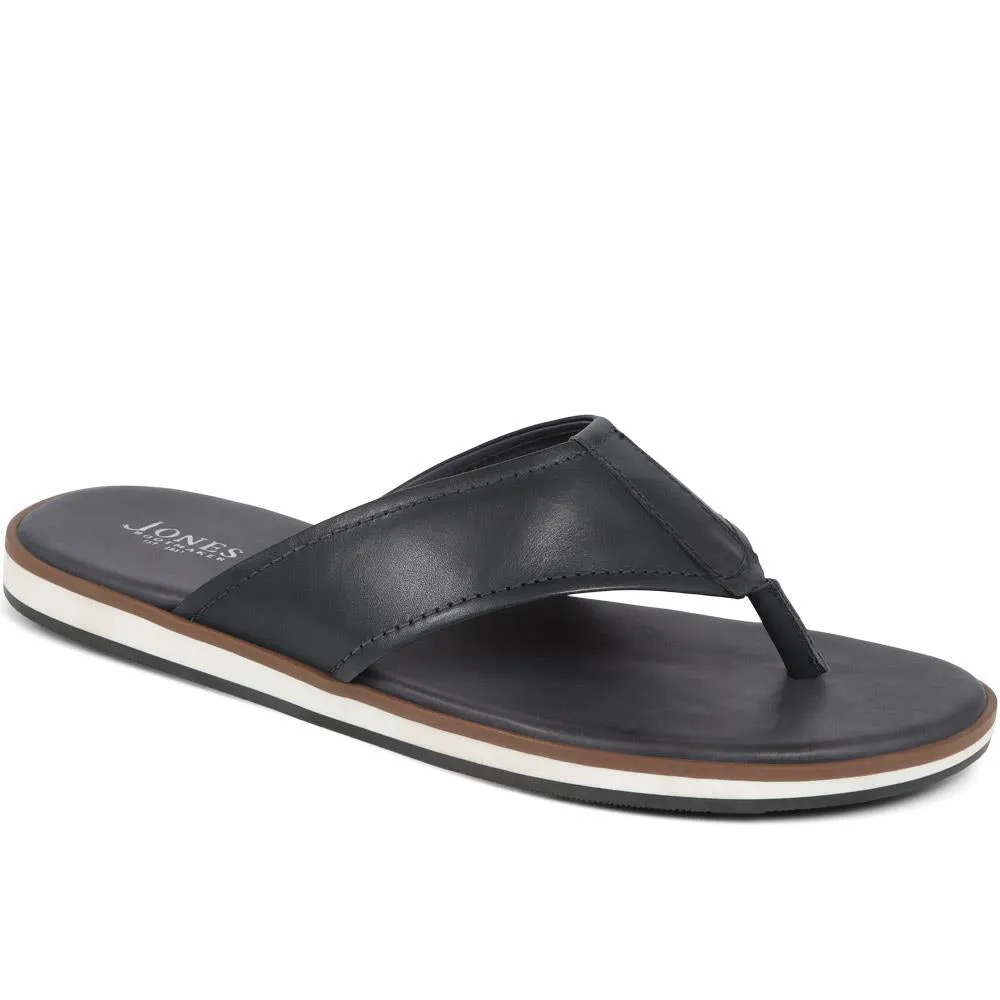 Wealdstone Leather Toe-Post Sandals - WEALDSTONE / 325 004 - Navy sold by Jones Bootmaker product image thumbnail 2