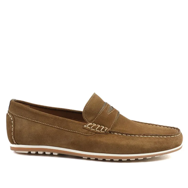 Bonetti3 All-Leather Loafers - BONETTI3 / 328 713 - Tan Suede sold by Jones Bootmaker