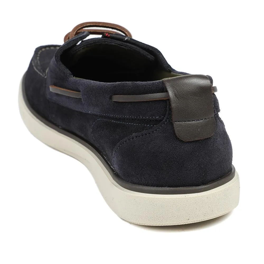 Leather Moccasin Slip On Shoes - BARBR43503 / 328 745 - Navy Suede sold by Jones Bootmaker product image thumbnail 3
