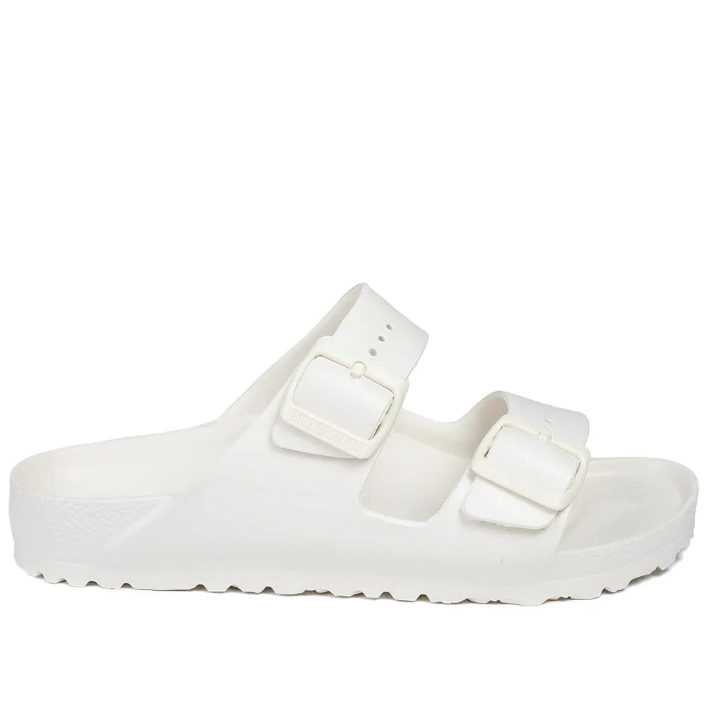 Buckle Mule Sandals - BIRK43501 / 328 792 - Cream sold by Jones Bootmaker