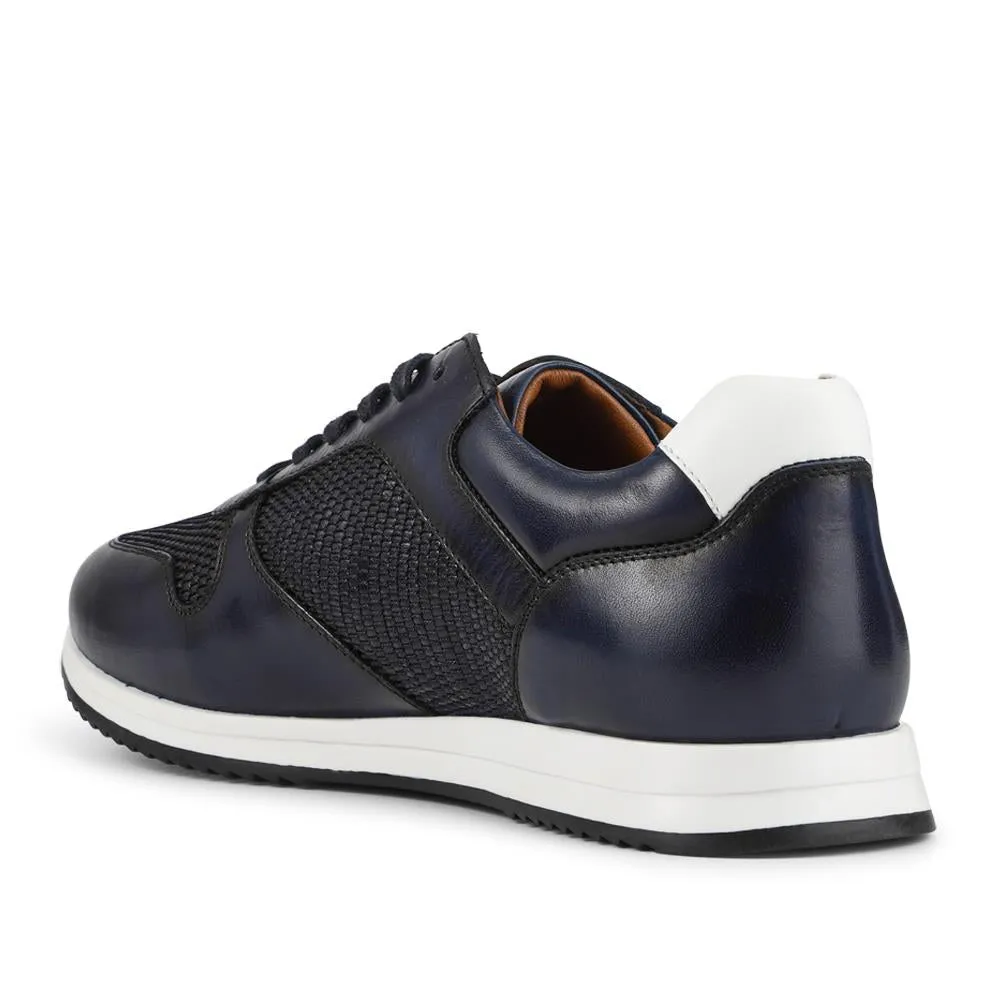 St Louis Casual Leather Lace Up Trainers - STLOUIS / 328 814 - Navy sold by Jones Bootmaker product image thumbnail 3