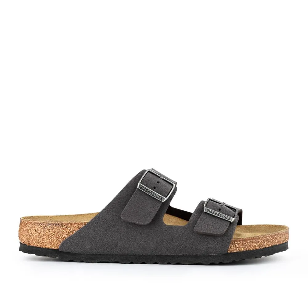 Birko-Flor Double Buckle Mule Sandals - BIRK37500 / 323 373 - Grey sold by Jones Bootmaker