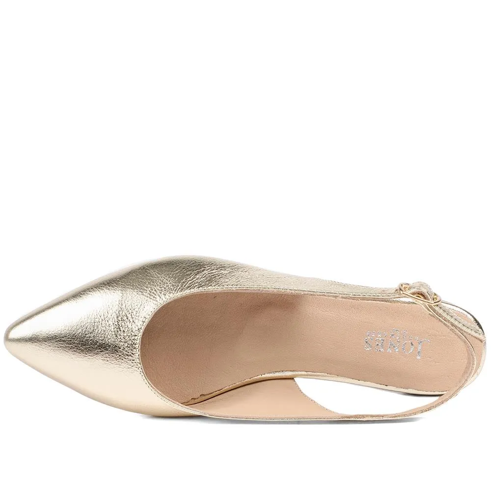 Xylia Smart Leather Court Shoes - XYLIA / 329 376 - Gold Leather sold by Jones Bootmaker product image thumbnail 4
