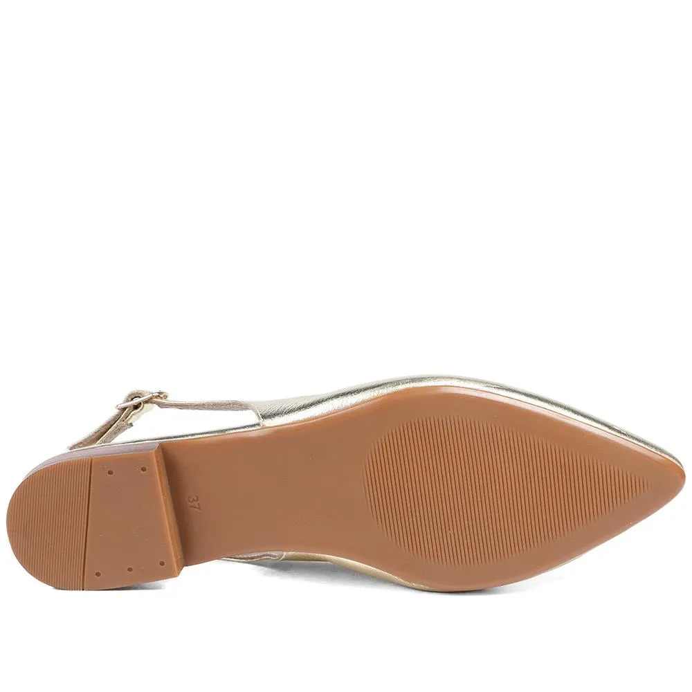 Xylia Smart Leather Court Shoes - XYLIA / 329 376 - Gold Leather sold by Jones Bootmaker product image thumbnail 5